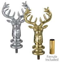 Metal Elks Head Ornaments for Indoor Display Flagpoles