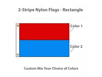 2-Horizontal Stripe Nylon Flags - Rectangle