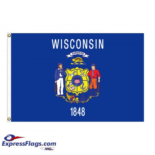 Poly-Max Wisconsin State FlagsWI-PM
