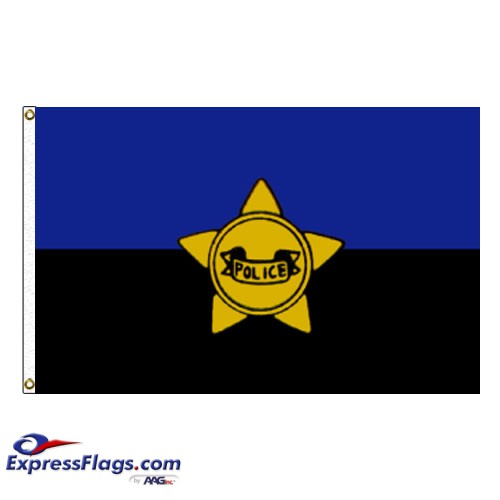 Police Remembrance Flag - 3  x 5  Endura-Nylon070323