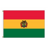 Bolivia with Seal Nylon Flags - (UN, OAS Member)