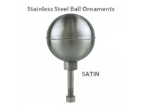 Stainless Steel Ball Outdoor Flagpole Ornaments - Satin Finish