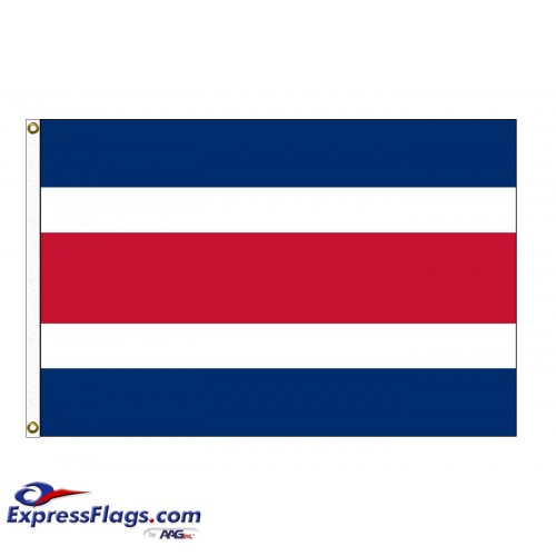 Costa Rica Nylon Flags - No SealCRI-NYL-2