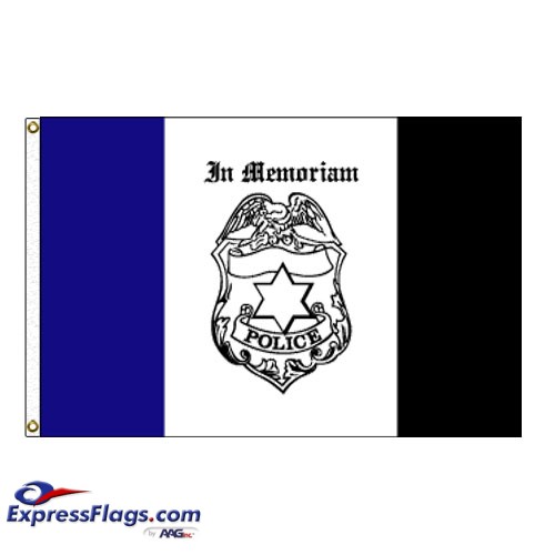 Police Mourning Flag - 3  x 5  Endura-Nylon070313