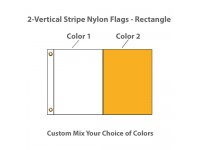 2-Vertical Stripe Nylon Flags - Rectangle