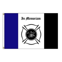 Fireman Mourning Flag - 3' x 5' Endura-Nylon