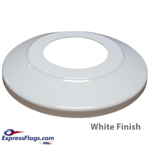 Standard Profile Aluminum Flagpole Flash Collars - White FinishSPAC-W