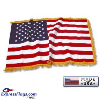Deluxe Oak Finish Pole U.S. Flag Indoor Display SetsFW