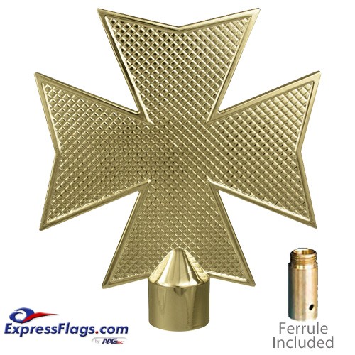 Metal Maltese Cross Ornament for Indoor Display Flagpoles050079