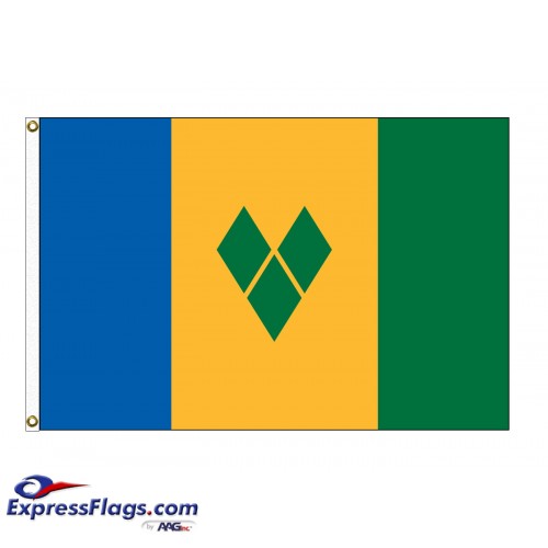 Saint Vincent & The Grenadines Nylon Flags (UN, OAS Member)VCT-NYL