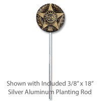 U.S. Military Memorial Grave Markers with Planting Rod