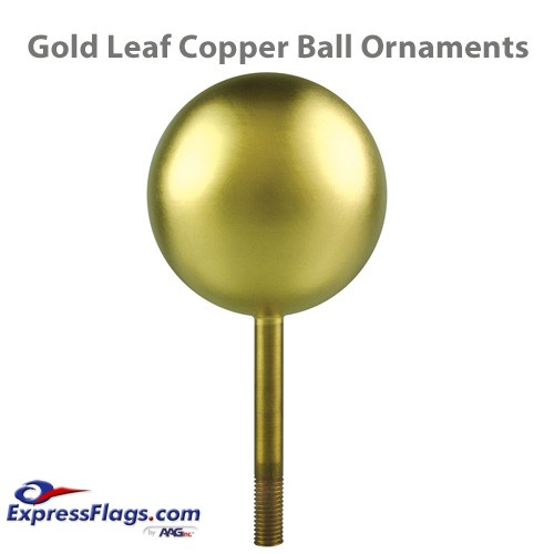 Copper Ball Outdoor Flagpole Ornaments - Gold Leaf FinishCB-GL