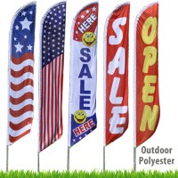 Stock Messages Feather Flags - 11.5 Ft. Polyester