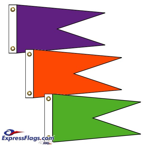 Angle Burgee Solid Color Nylon FlagsNY-AB