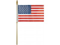 Plastic U.S. Stick Flags - 4in x 6in - Made in USA