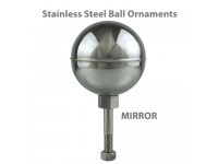 Stainless Steel Ball Outdoor Flagpole Ornaments - Mirror Finish