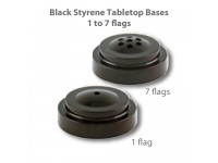 Black Styrene Plastic Tabletop Flag Bases