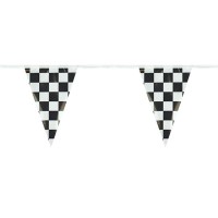 Checkered Pennant Strings - 12in x 18in Triangle Pennant