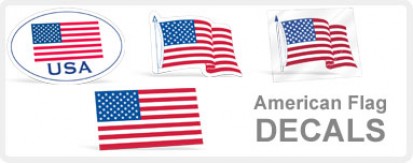 American Flag Decals