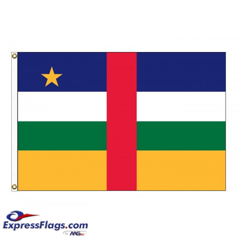 Central African Republic Nylon Flags  (UN Member)CAF-NYL