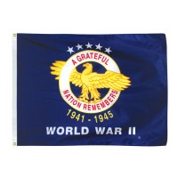 WW II Veterans Commemorative Flags - 3' x 4'