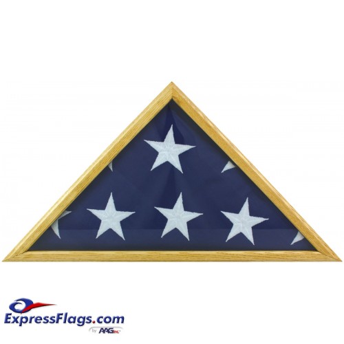 Oak Memorial Flag Case - Fits 5  x 9-1/2  Flag070334