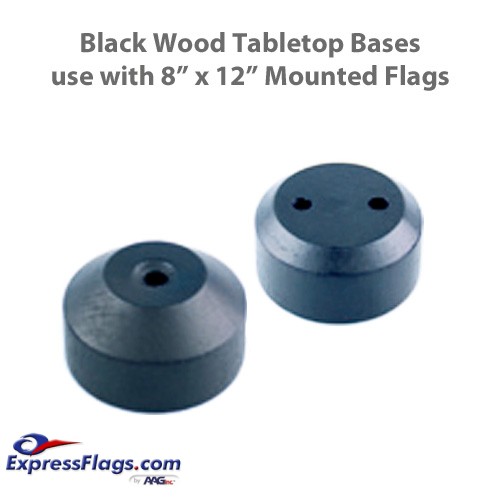 Black Wood Tabletop Flag BasesStyle 5
