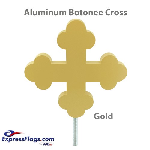 Botonee Cross Outdoor Flagpole Ornaments - Gold Finish330081