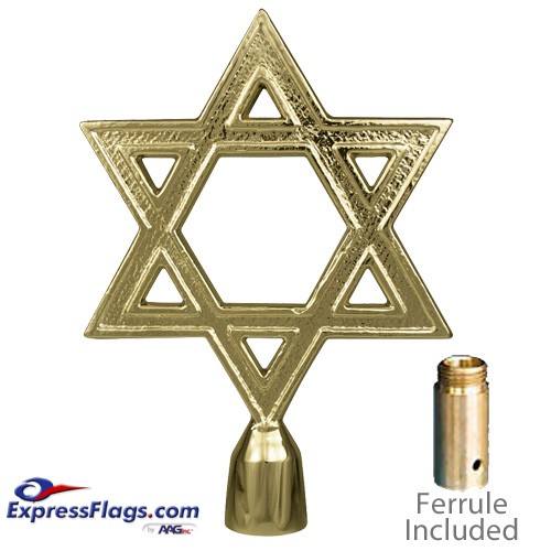 Metal Star of David Ornament for Indoor Display Flagpoles050073
