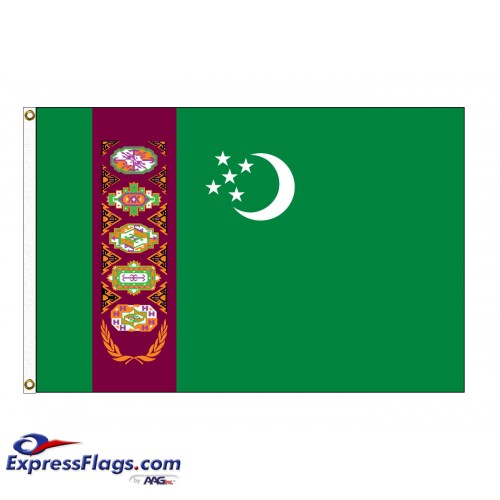 Turkmenistan Nylon Flags (UN Member)TKM-NYL