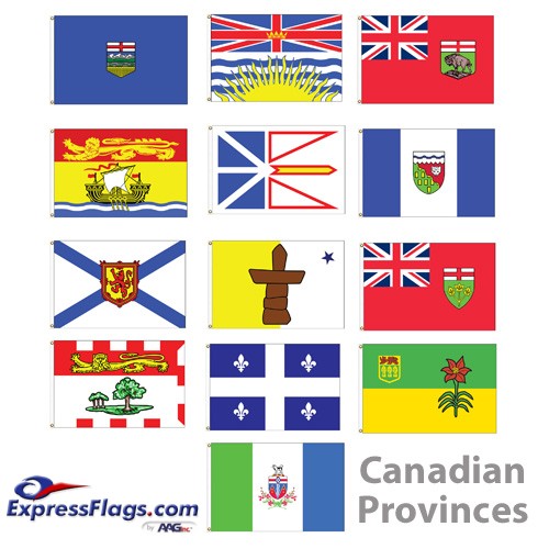 3  x 5  Canadian Provinces Nylon FlagsCP-NYL